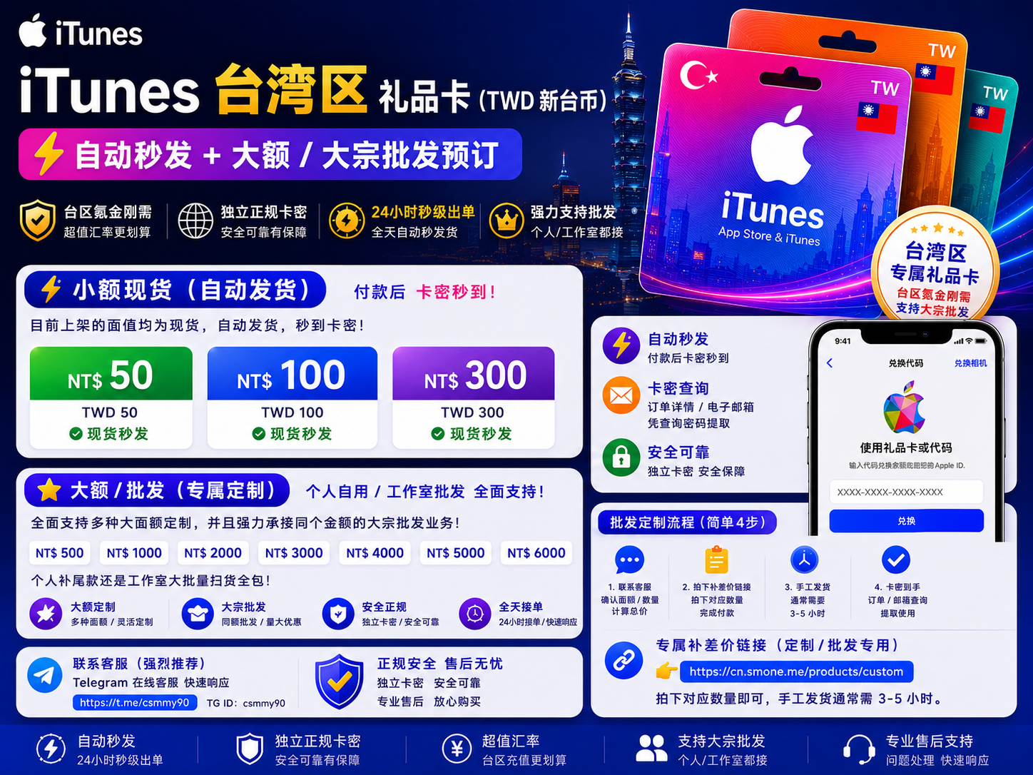 iTunes台湾礼品卡