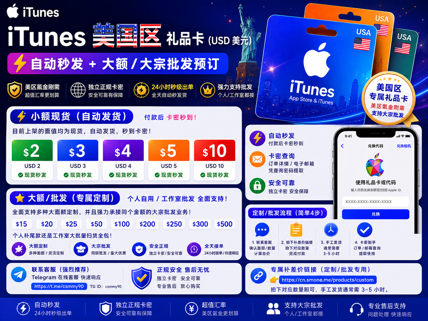 iTunes美国礼品卡